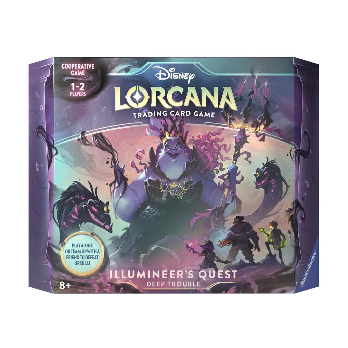 Disney Lorcana Luminaris Quest: Tiefes Unheil – kooperatives Spiel für 1–2 Personen mit Ursula als Gegenspielerin und exklusiven Spielinhalten.