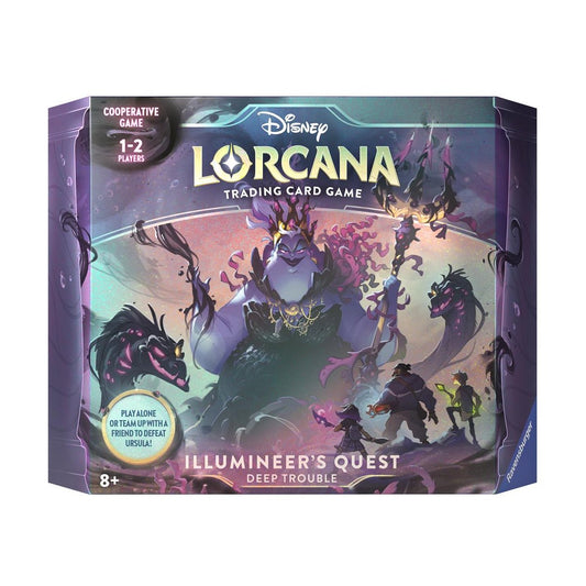 Disney Lorcana Luminaris Quest: Tiefes Unheil – kooperatives Spiel für 1–2 Personen mit Ursula als Gegenspielerin und exklusiven Spielinhalten.